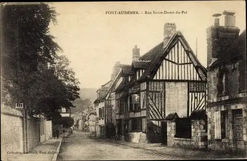 Ak Pont Audemer Eure, Rue Notre Dame du Pré