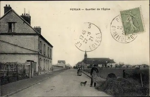 Ak Persan Val-d’Oise, Quartier de l´Église