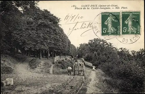 Ak Saint Prix Val-d’Oise, Place de la Croix-Jacques