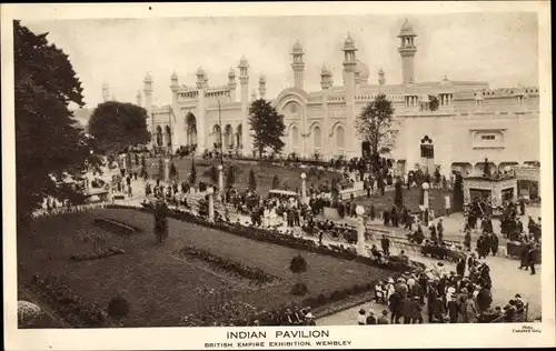 Ak Wembley Brent London City, British Empire Exhibition, Indian Pavillon