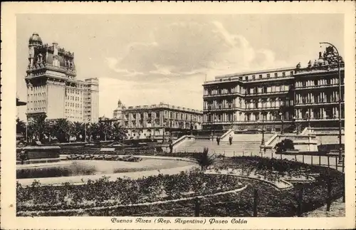 Ak Buenos Aires Argentinien, Paseo Colón