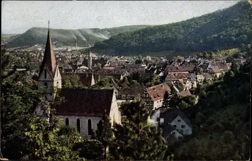 Ak Blaubeuren Baden Württemberg, Panorama vom Ort, Novitas 1502