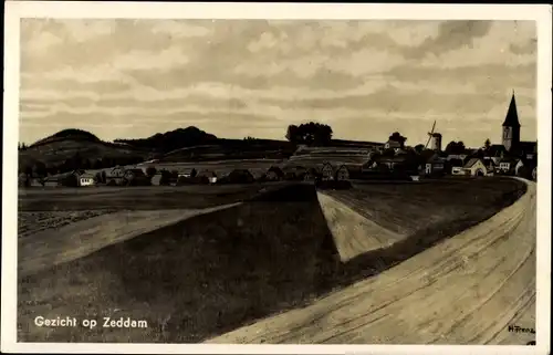 Künstler Ak Frenz, H., Zeddam Gelderland Niederlande, Blick auf den Ort