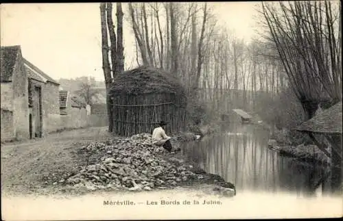 Ak Mereville Essonne, Les Bords de la Juine