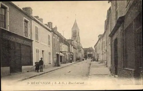 Ak Mereville Essonne, Rue Carnot