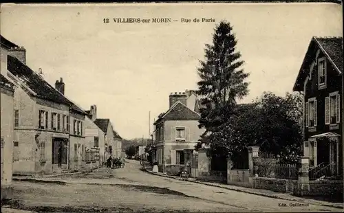 Ak Villiers-sur-Morin Seine et Marne, Rue de Paris