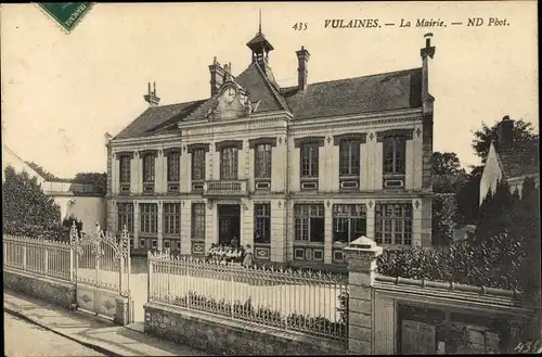 Ak Vulaines Seine et Marne, La Mairie, vue de face