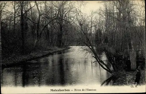 Ak Malesherbes Loiret, Rives de l´Essonne