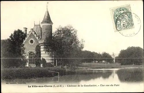 Ak La Ville aux Clercs Loir et Cher, Château de la Gaudinière