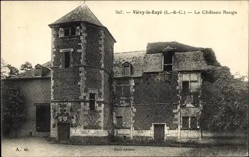 Ak Viévy le Rayé Loir-et-Cher, Château Rouge