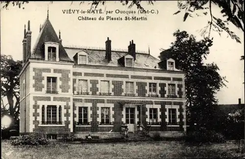 Ak Viévy le Rayé Loir-et-Cher, Château du Plessis Saint Martin