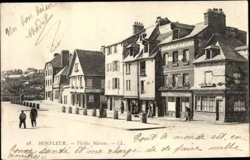 Ak Honfleur Calvados, Vieilles Maisons