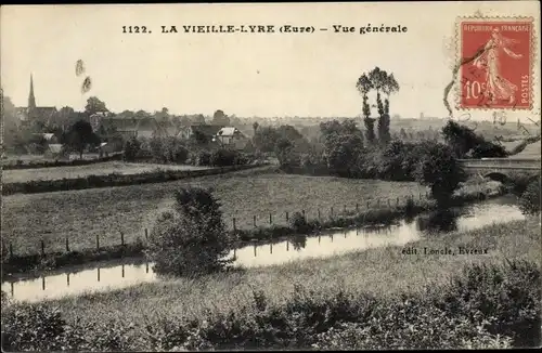 Ak La Vieille Lyre Eure, Vue Générale
