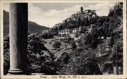 Ak Varese Lombardia, Sacro Monte, Blick auf den Ort