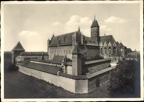 Ak Malbork Marienburg Westpreußen, Marienburg, Hochschloss, Südostecke