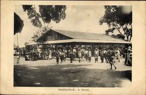 Ak Brazzaville Französisch Kongo, Le Marche