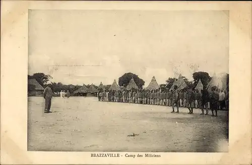 Ak Brazzaville Französisch Kongo, Camp de Milicens
