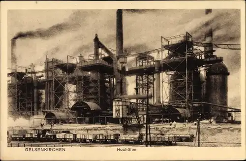 Ak Gelsenkirchen im Ruhrgebiet, Hochöfen