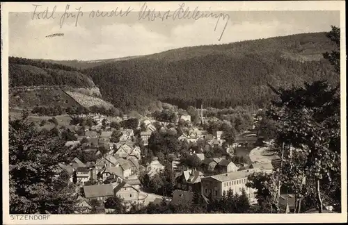 Ak Sitzendorf in Thüringen, Teilansicht