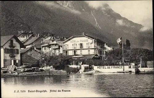 Ak Saint Gingolph Kanton Wallis Schweiz, Hotel de France