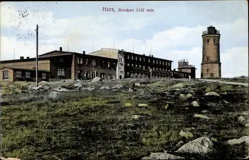 Ak Brocken Nationalpark Harz, Gipfelbauten, Aussichtsturm