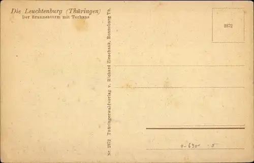 Ak Seitenroda in Thüringen, Leuchtenburg, Brunnenturm mit Terhaus