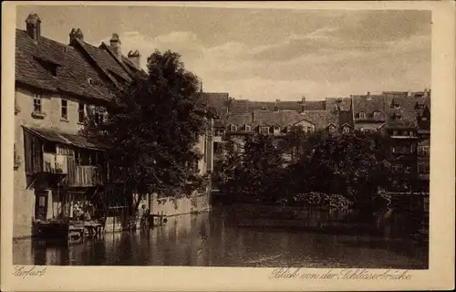 Ak Erfurt in Thüringen, Blick von der Schlösserbrücke