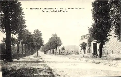 Ak Morigny Champigny Essonne, Route de Paris, Ferme Saint Phalier