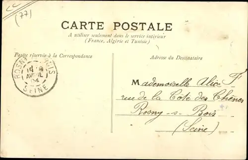 Ak Villeparisis Seine et Marne, L'Église, clocher, vue générale