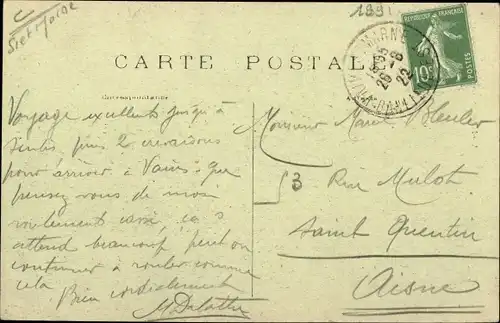 Ak Vaires Seine et Marne, L'Église, clocher