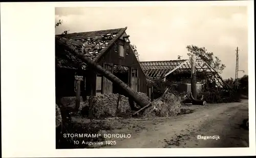 Ak Borculo Gelderland, Bagendijk, Stormramp 10 Augustud 1925