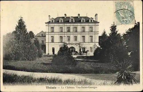 Ak Thésée Loir et Cher, Château Vau Saint Georges