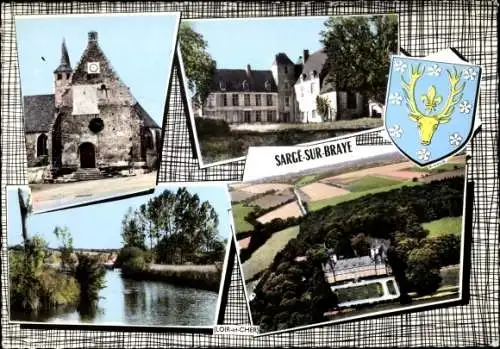 Ak Sargé sur Braye Loir-et-Cher, Panorama, à Vol d´Oiseau