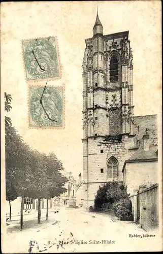 Ak Mer Loir et Cher, Église Sainte Hilaire