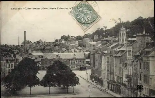 Ak Honfleur Calvados, Place Thiers