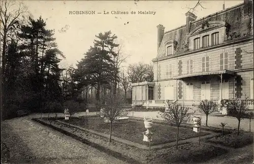 Ak Robinson Hauts de Seine, Château de Malabry, vue de face, billon