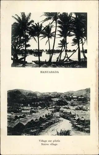 Ak Hanuabada Papua Neuguinea, Village sur pilotis