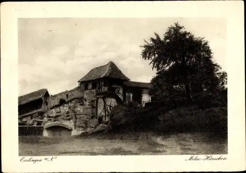 Passepartout Ak Esslingen am Neckar, Melac Häuschen