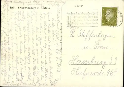 Ak Keitum auf Sylt, Friesengehöft