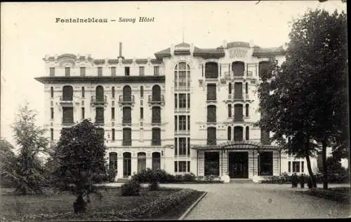 Ak Fontainebleau Seine et Marne, Savoy Hôtel, vue de face