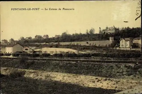 Ak Fontaine le Port Seine et Marne, Le Coteau de Massouris