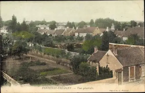 Ak Fontenay Trésigny Seine et Marne, Vue générale