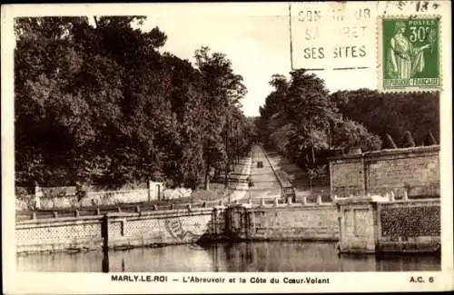 Ak Marly le Roi Yvelines, L´Abreuvoir et la Côte du Coeur Volant