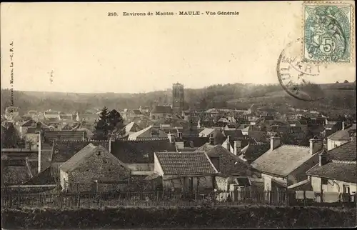 Ak Maule Yvelines, Vue Générale