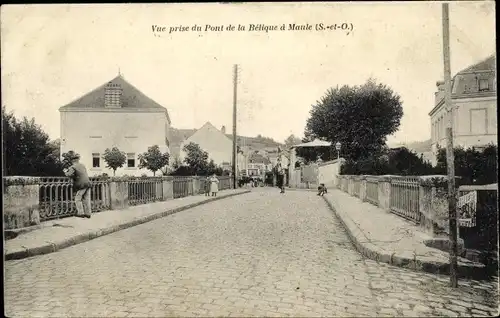 Ak Maule Yvelines, Vue prise du Pont de la Bélique