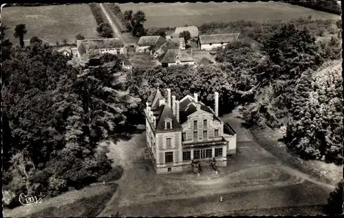 Ak Chateauneuf sur Sarthe Maine-et-Loire, Vue aerienne