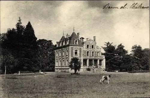 Ak Chateauneuf sur Sarthe Maine-et-Loire, Chateau de la Veroulliere