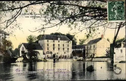 Ak Bords du Loiret Loiret, Les Moulins