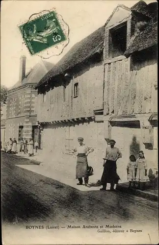 Ak Boynes Loiret, Maison Ancienne et Moderne