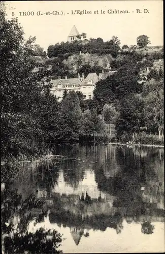 Ak Troo Loir et Cher, Église, Château